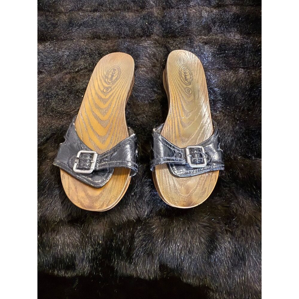 Dr. Scholl's Advanced Comfort Series Women's Size 6 Shoes Black Slide‎ Sandals